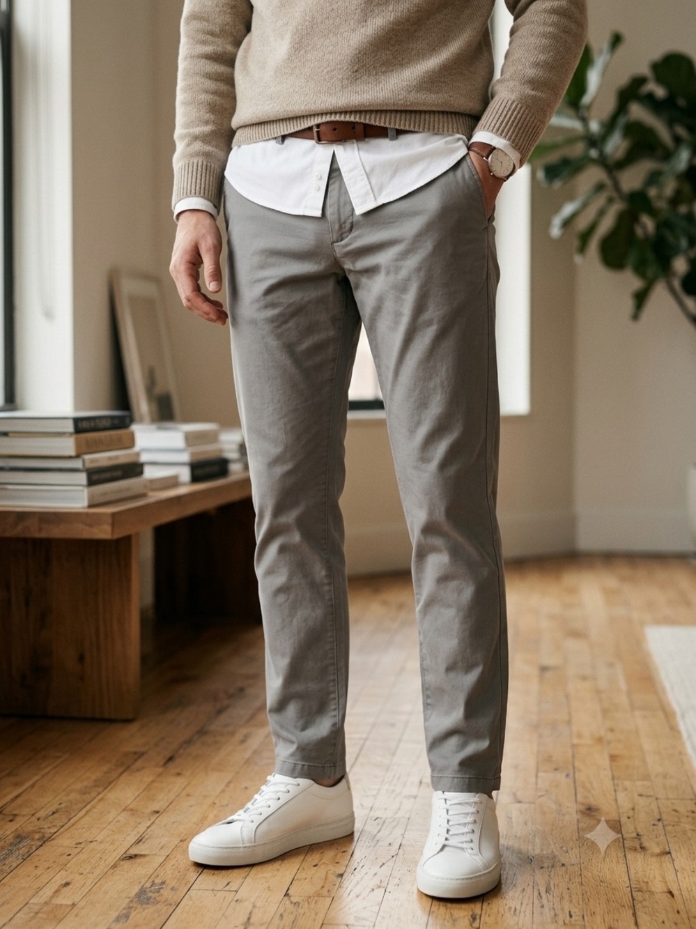 Nordstrom 1901 Ballard Slim Fit Chino Pants Gray 35x30